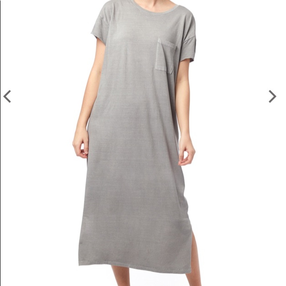 Rocker Garment Dyed Pocket T-Shirt Dress